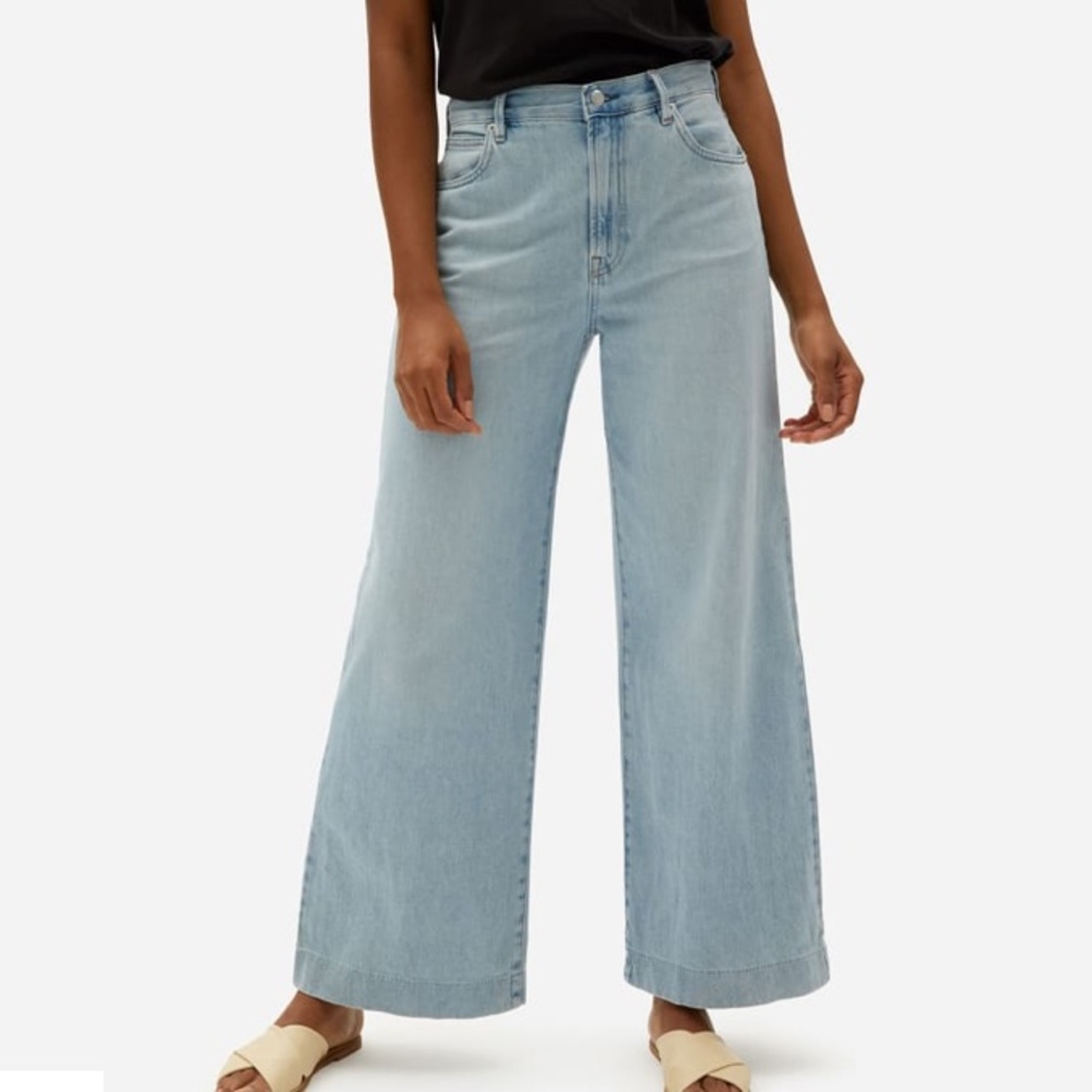 Everlane super soft wide leg jeans high waist